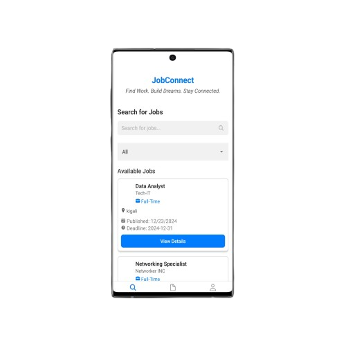 Job Connect Platform on Screen